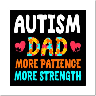 Cute Autism Dad Outfit Support Autism Awareness For Father Posters and Art